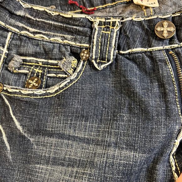 NWT Laguna Beach Jean Co. Hand Stitched Hand Made Blue Denim Jeans Size 28 - Picture 6 of 12